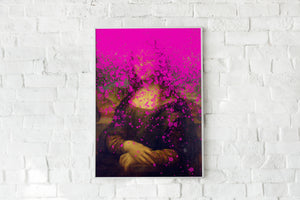 Mona Lisa Paint Splat Print. All sizes